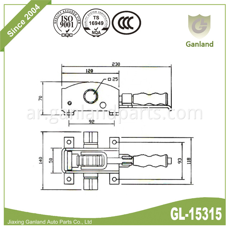 Curtain side Strapping Tensioner gl-15315